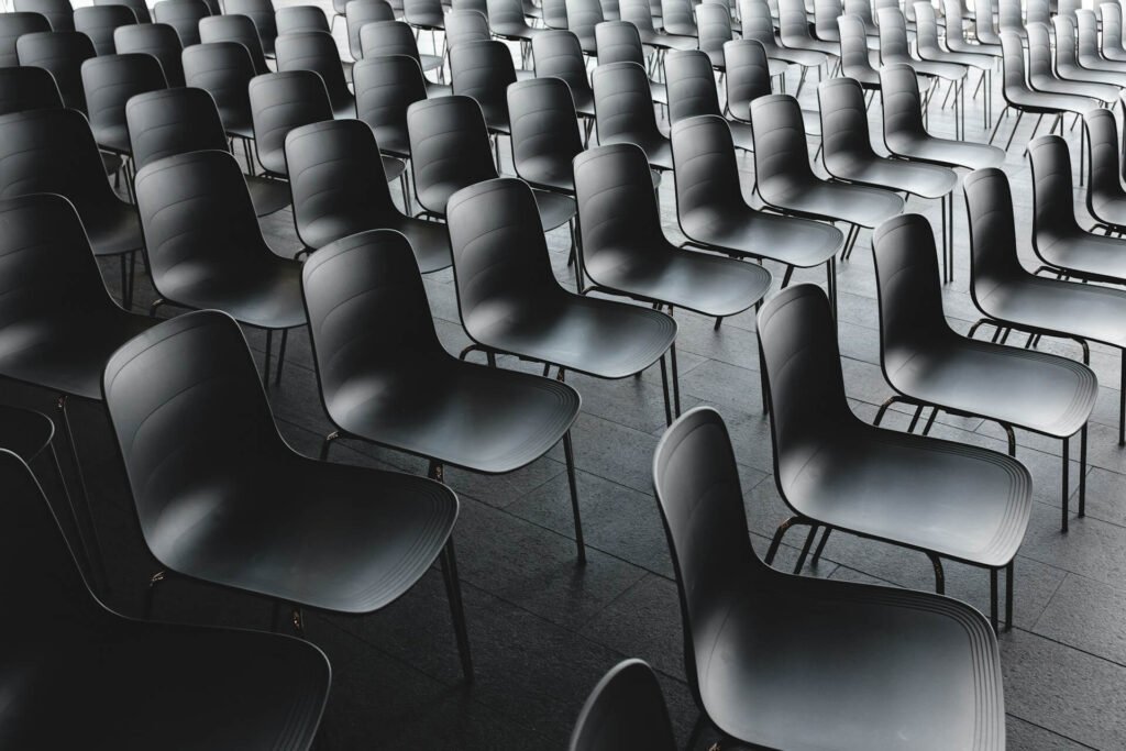 Chairs in the lecture hall